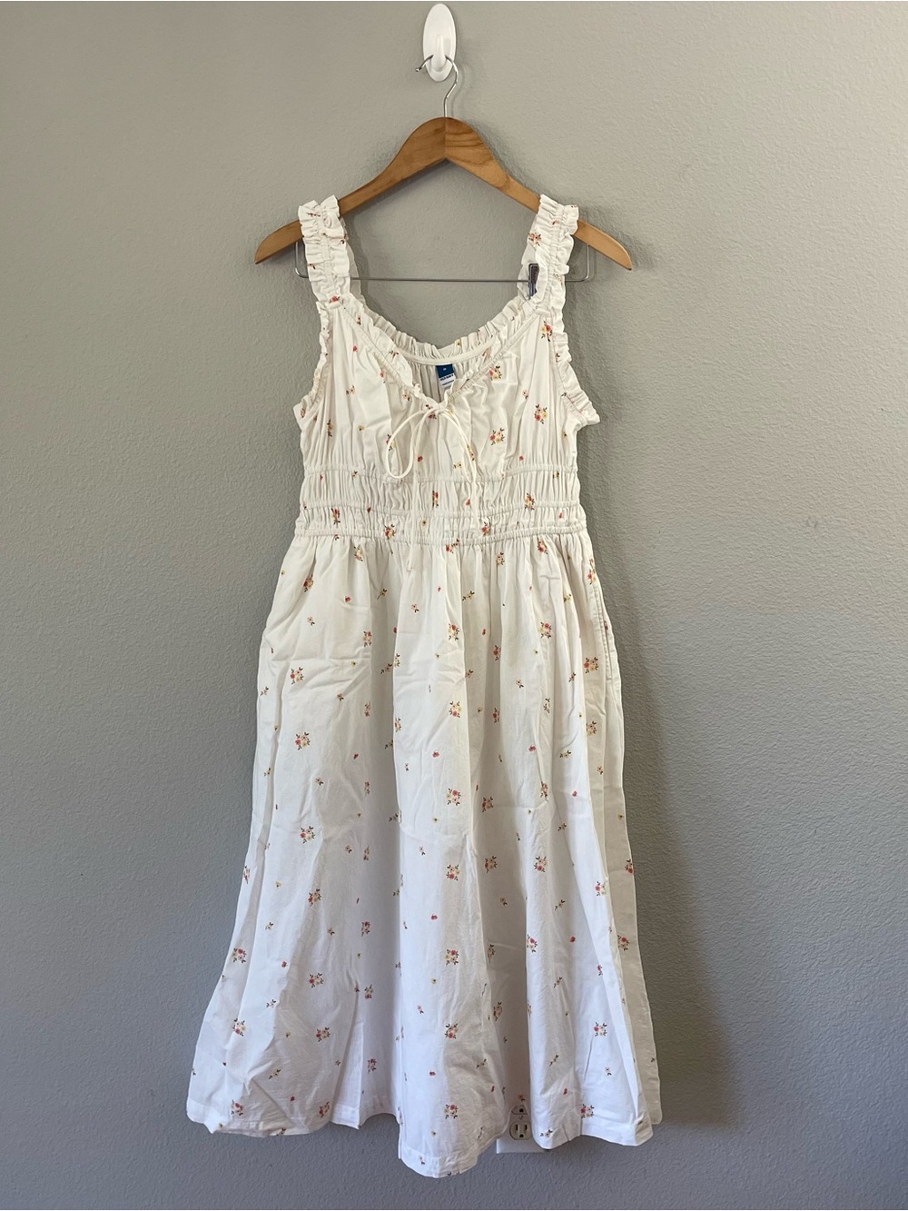 Old Navy Cream Floral Midi Dress Size M Cottagecore Milkmade